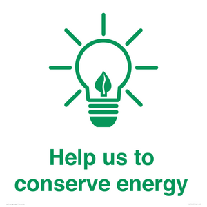 Help us to conserve energy 